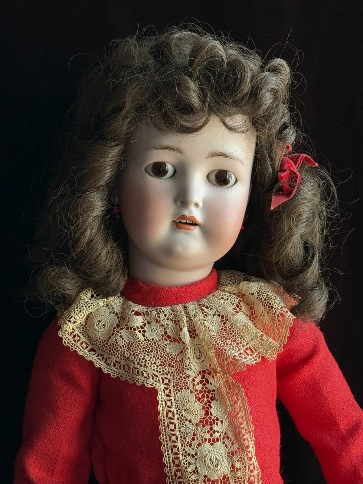 Antique German 25.5” Alt Beck Gottschalck 136 Bisque Head Doll