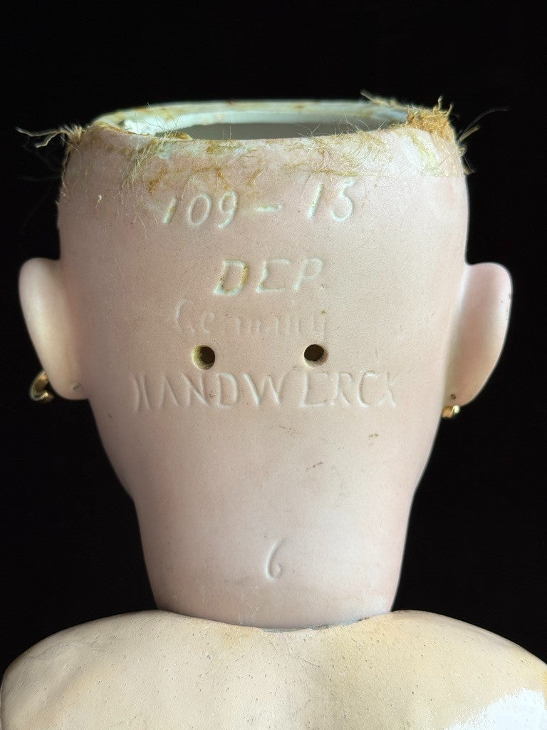 Antique German 29” Heinrich Handwerck 109 Dep Bisque Head Doll