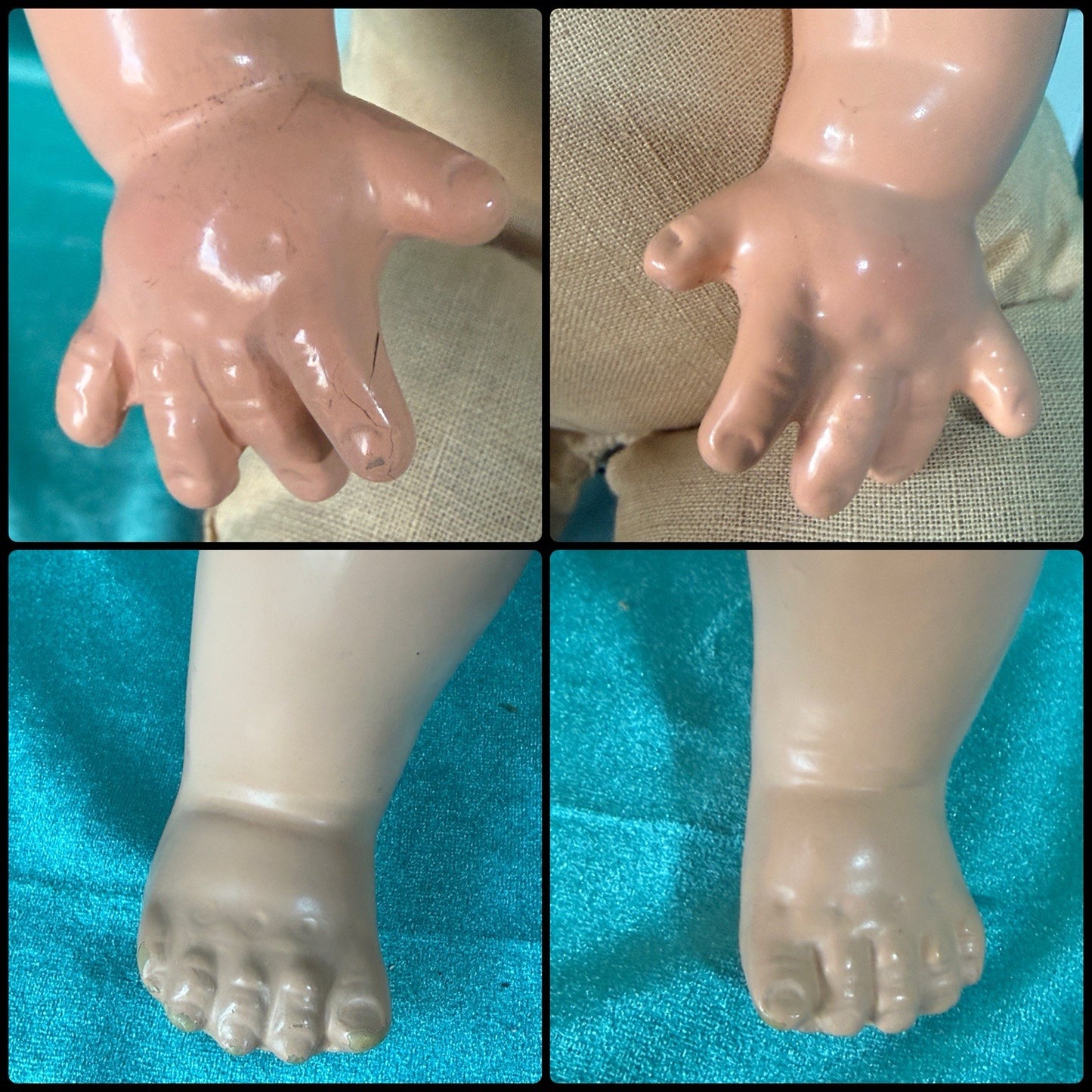Antique 1930’s Composition 16” Shirley Temple Baby Doll by Ideal Co Flirty Eyes