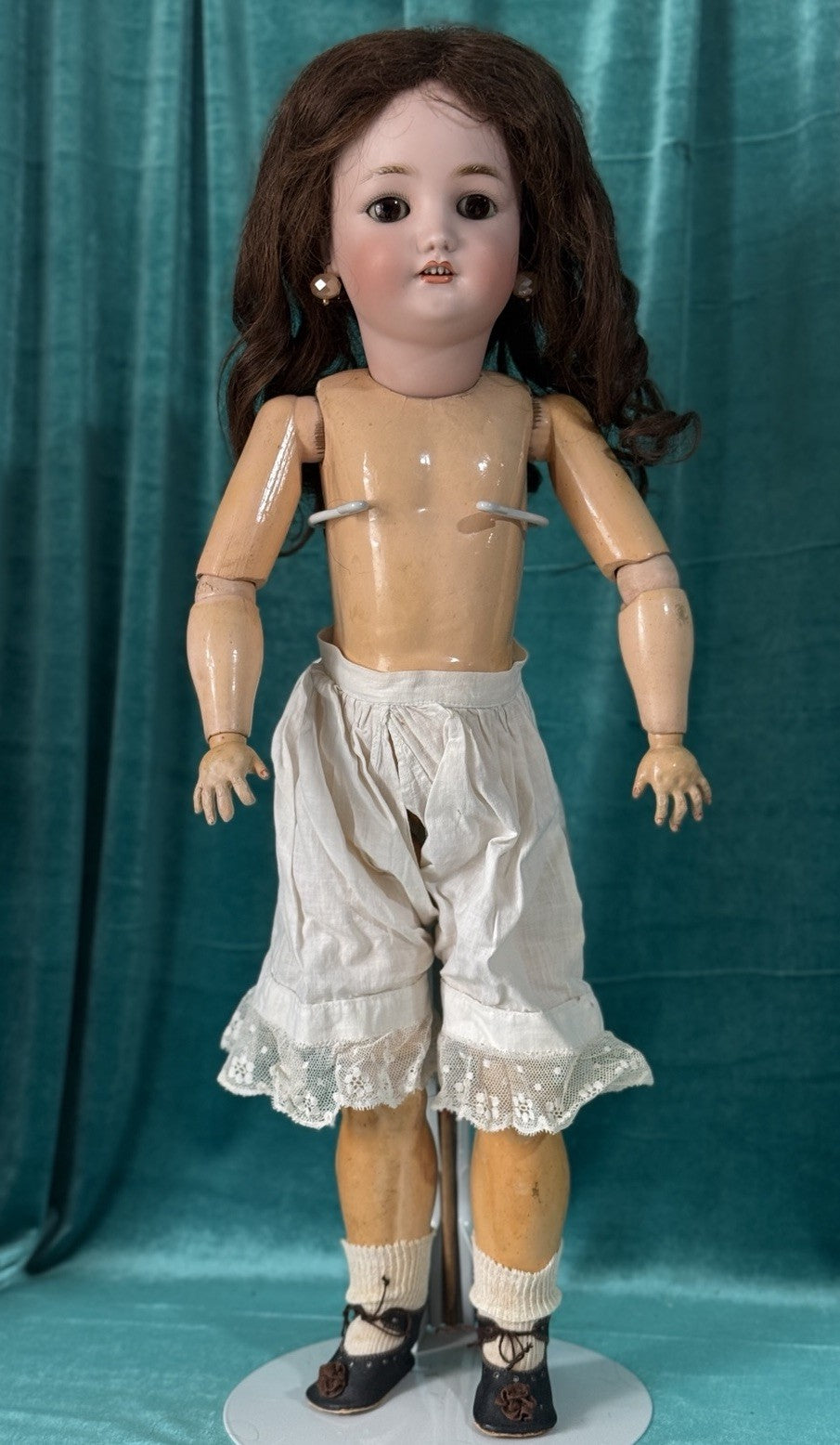 Antique German Simon Halbig  Bisque Head Composition Body 23” Doll