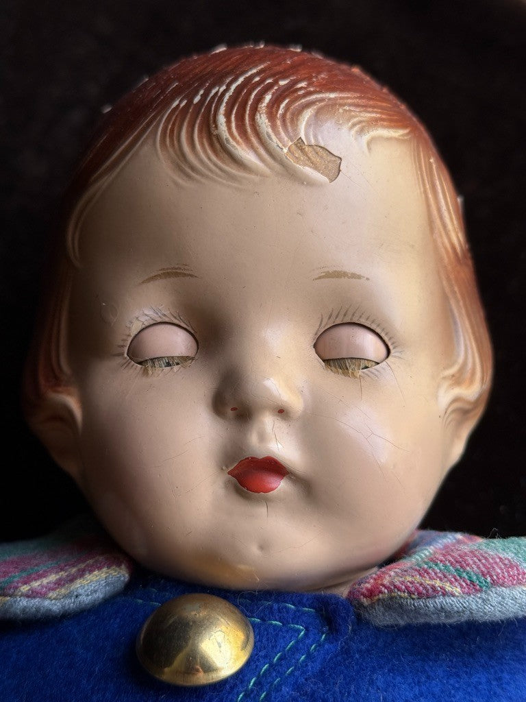 Unmarked Vintage American 17” Patsy Lou Composition Doll