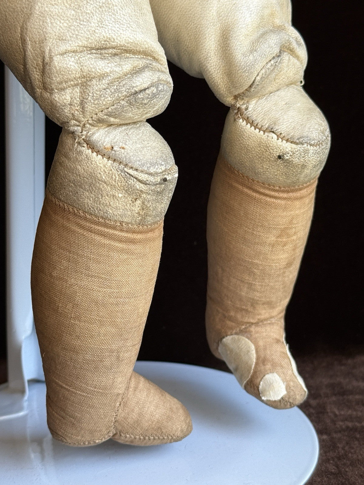 Rare Antique German 18” Early Kestner Square Teeth Bisque Shoulder Head Doll