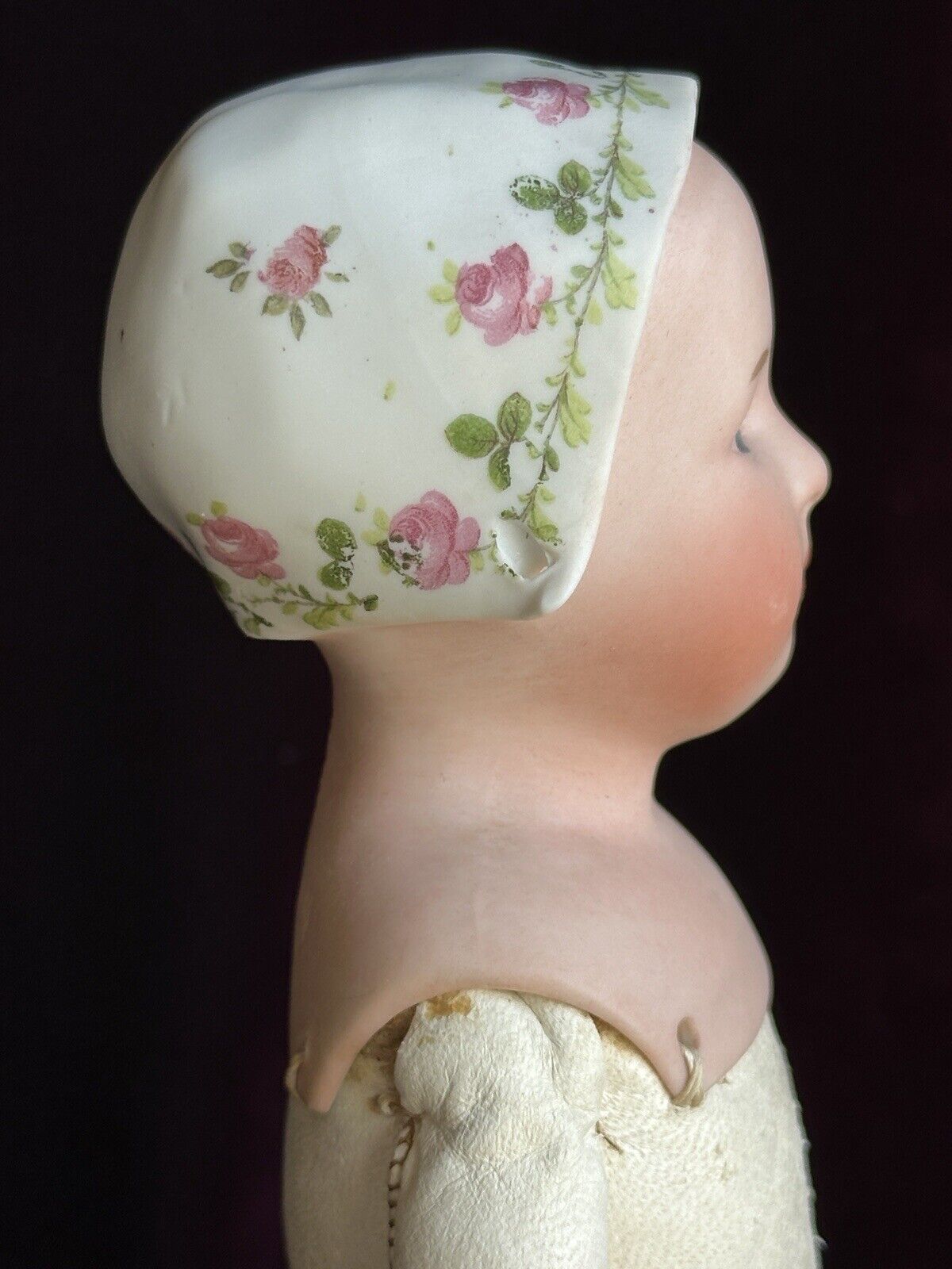 Antique German Gebruder Heubach 8226 Baby Stuart Bisque Shoulder Head Doll