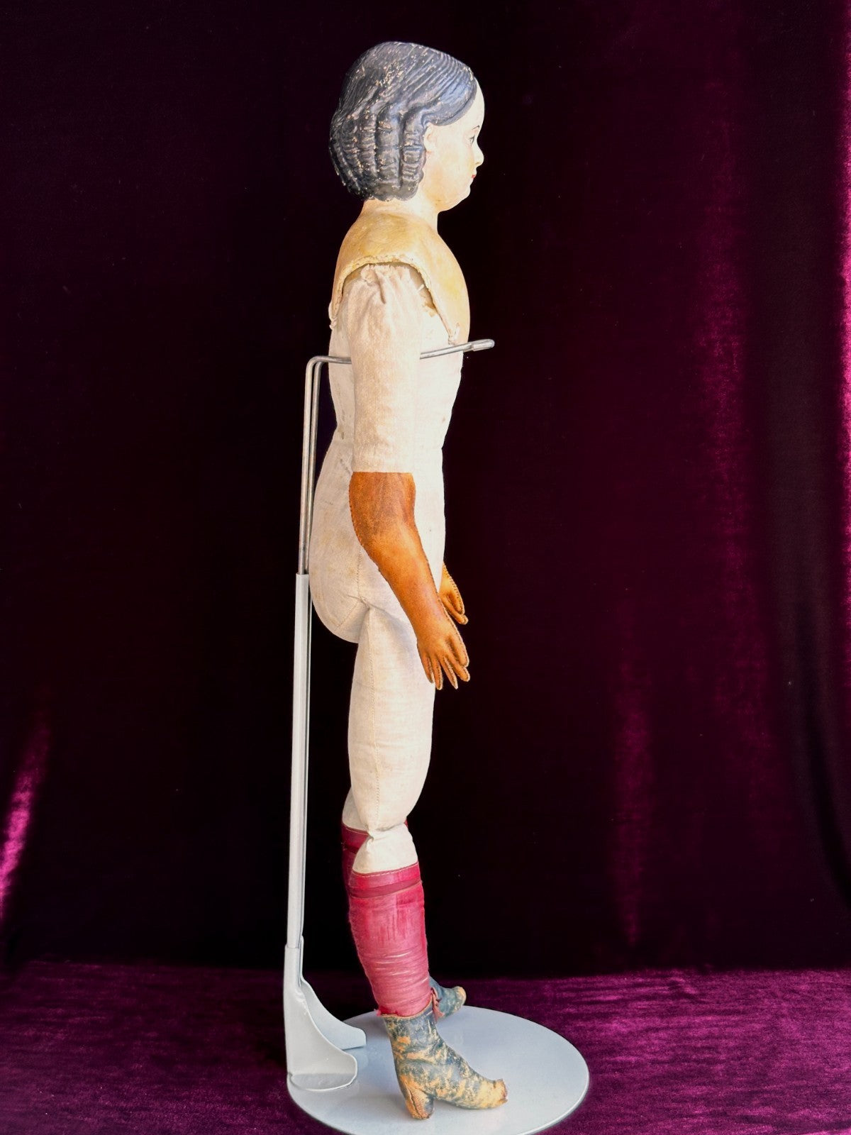 Antique American 26” Greiner Papier Mache Exposed Ears Doll