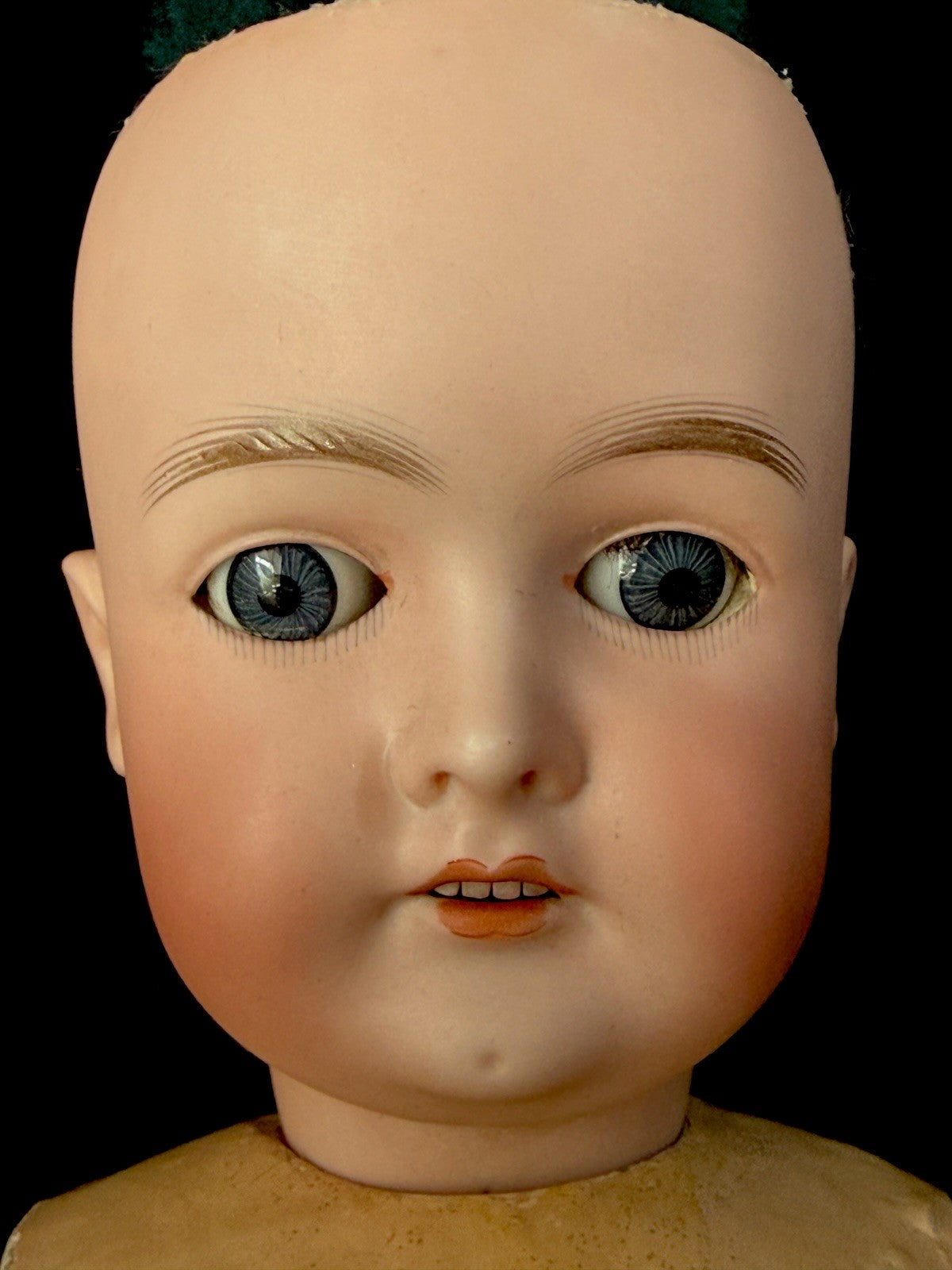 Antique German Queen Louise Doll Bisque Head Composition Body 24” Doll
