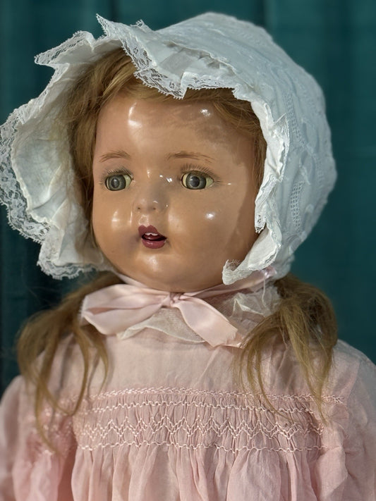 Unidentified Vintage 1940’s (?) Composition Unmarked Mama Type 26” Doll