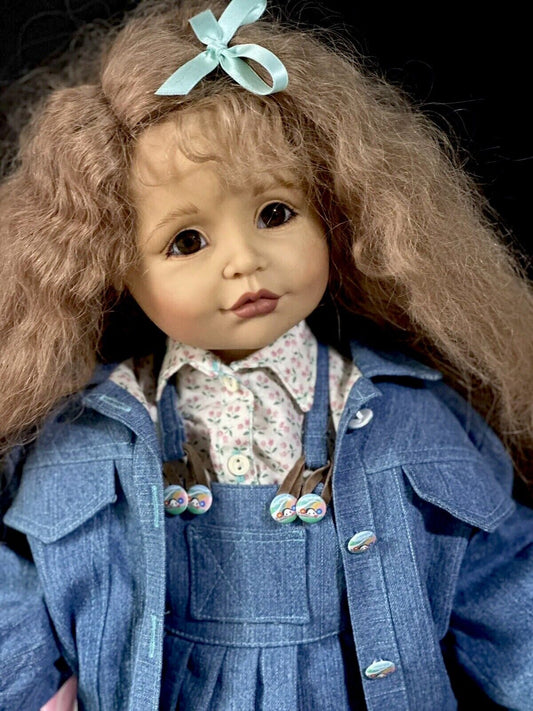 Collectible Vinyl GOTZ 26” Doll “Chantal" by Joke Grobben Signed By Artist