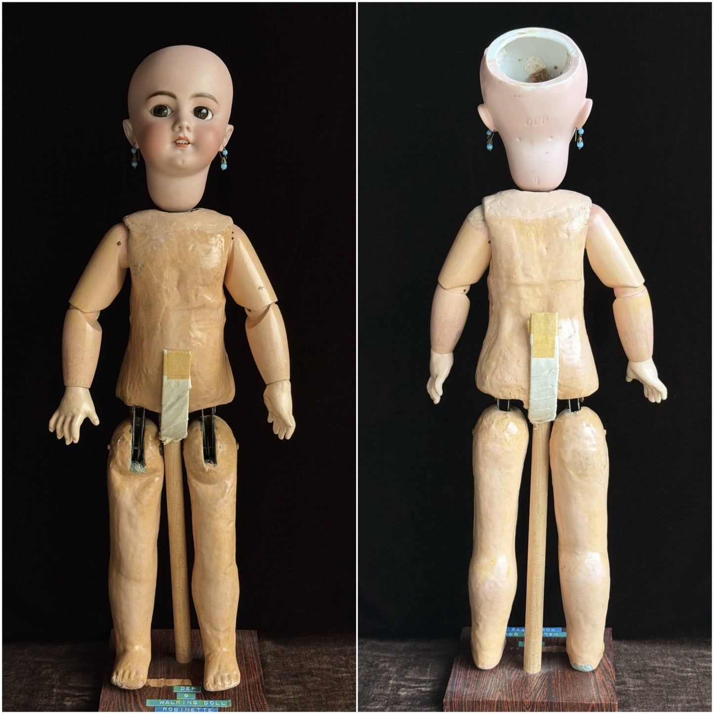 Antique German/French 23” Tete Jumeau Simon Halbig Dep Bisque Head Walker Doll
