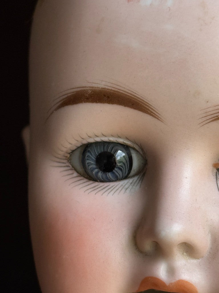Unidentified 19" Antique German (?) 1902 Bisque Head Doll
