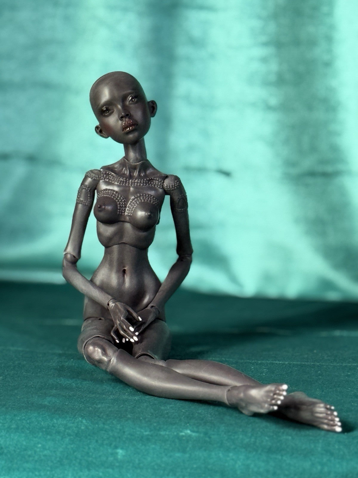 MIB Collectible Female Dark Complexion 13” BJD Resin Sumul Fashion Doll