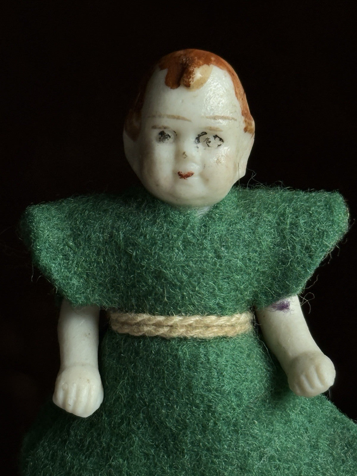 Miniature Antique German 2.5” Carl Horn Hertwig Doll