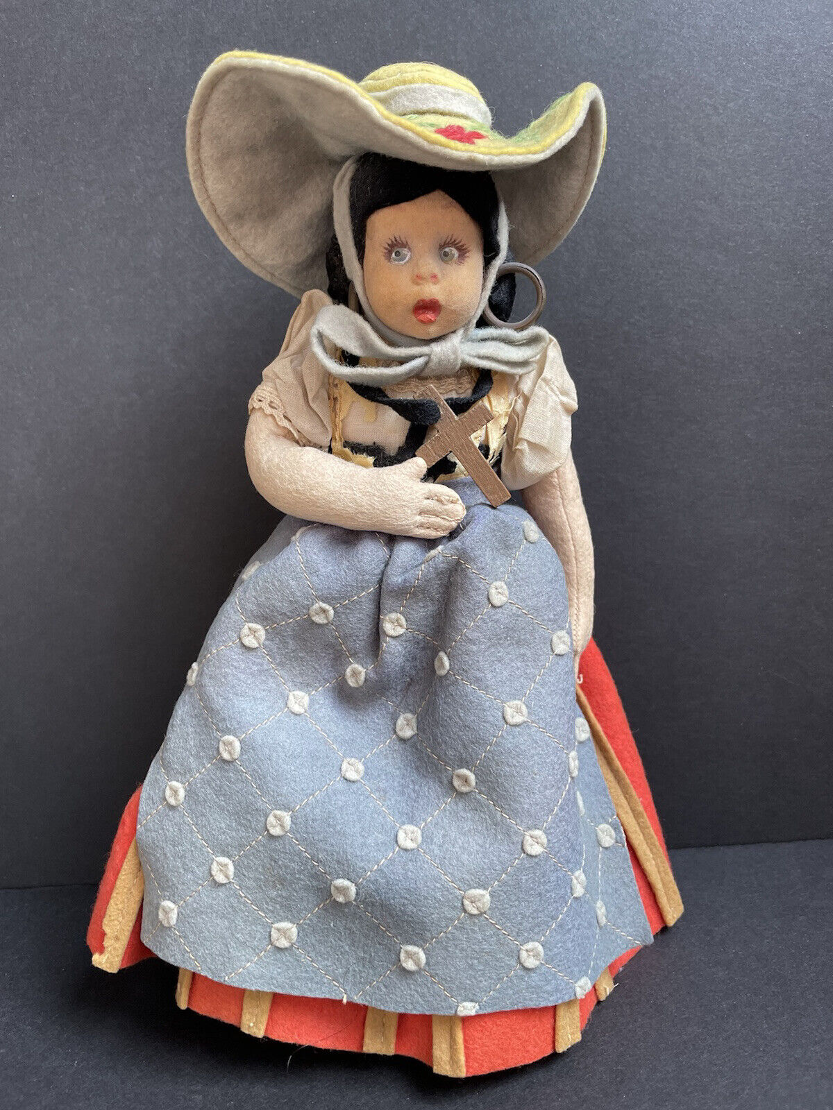 Vintage Italian Lenci Mascotte Regional Costume Cloth/Felt Doll