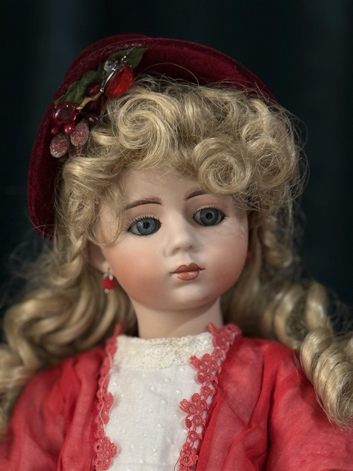 Artist Reproduction of Antique French Albert Marque 17” Doll Porcelain Head