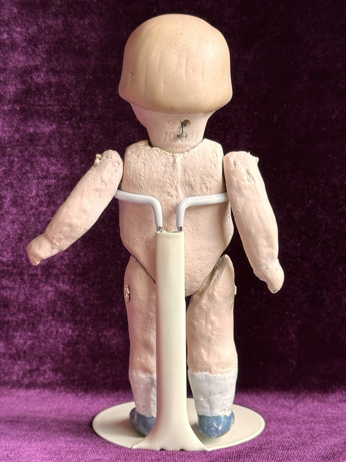 Antique German 6.75” Armand Marseille 210 Googly Eyes Bisque Head Doll