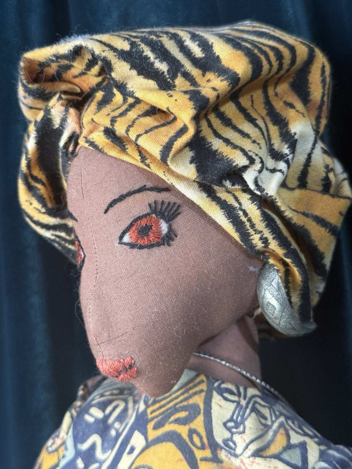 Lot Of 2 Collectible Handmade Fabric African American 23” Dolls