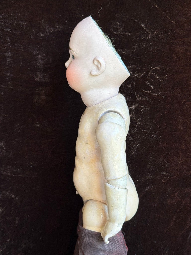 Antique German 14.75” Kestner A.T. Type Straight Wrist Bisque Head Boy Doll