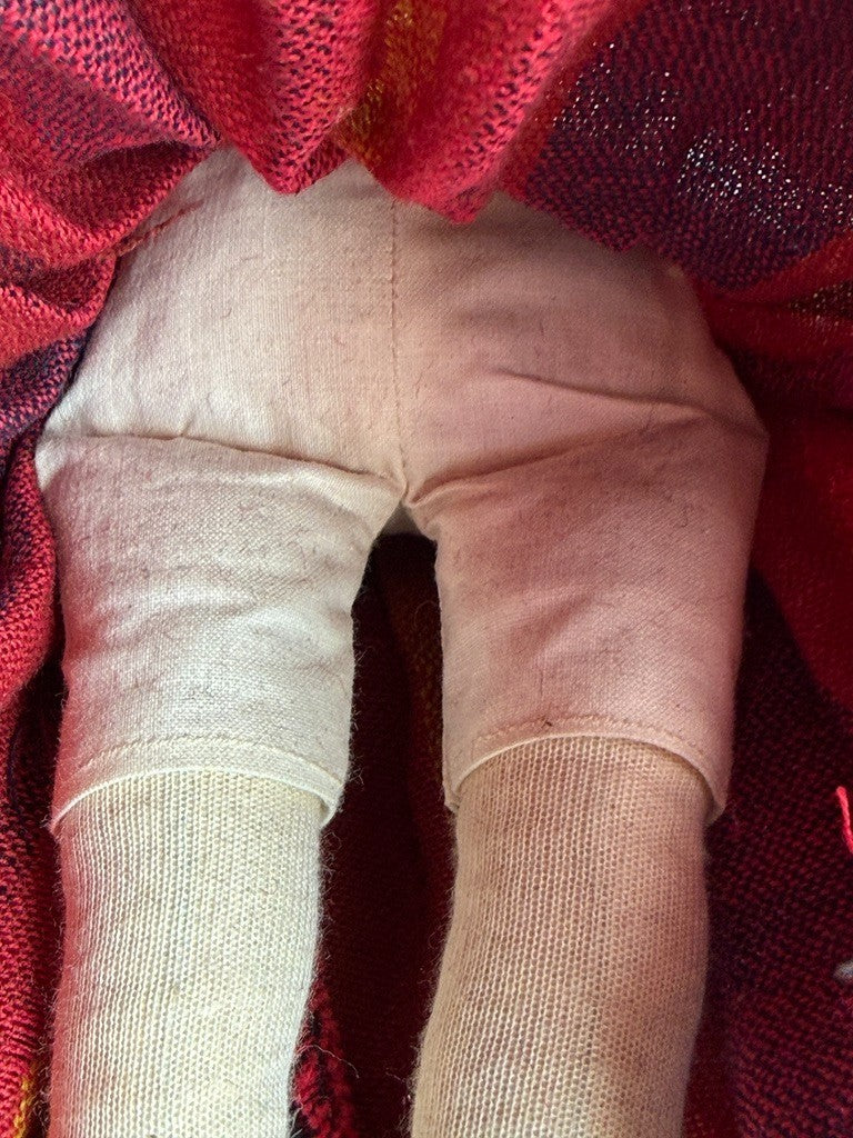 Unidentified Vintage 11.5" Oil Painted Cloth Character Doll