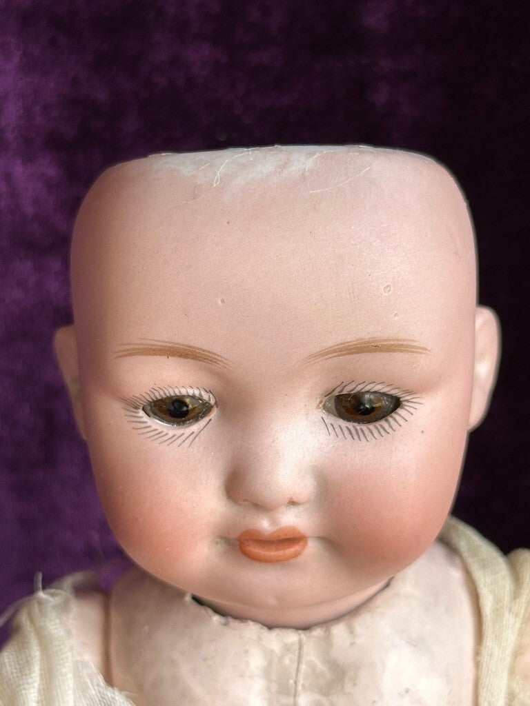Antique German 9.5” Armand Marseille 975 Bisque Head Toddler Doll
