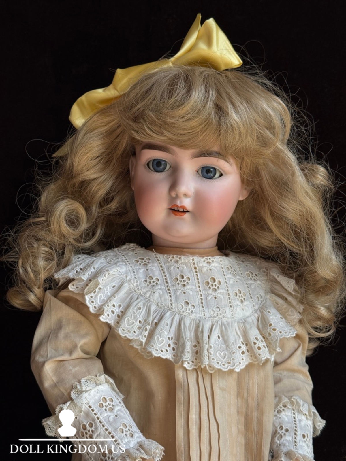 Large Antique German 27” Armand Marseille Bisque Socket Head Doll