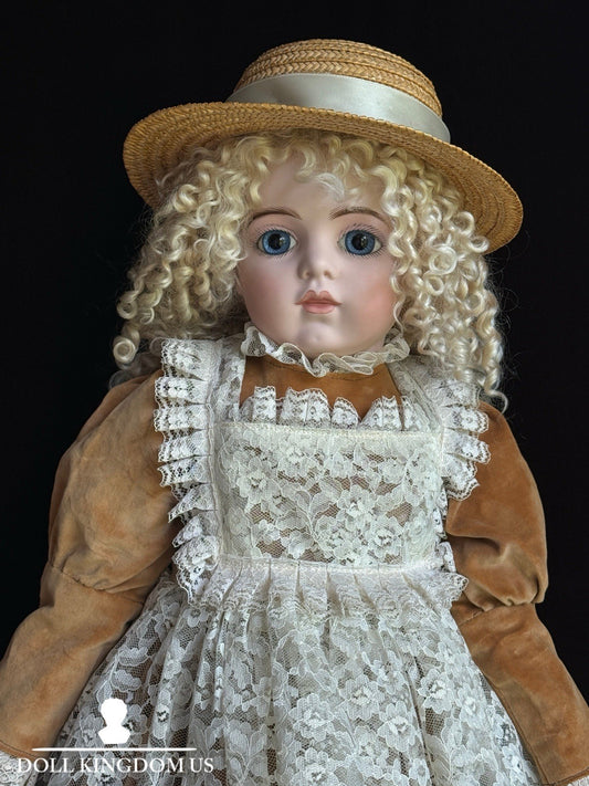 Large Porcelain Composition 29” Reproduction of Antique French Bru Jne Doll