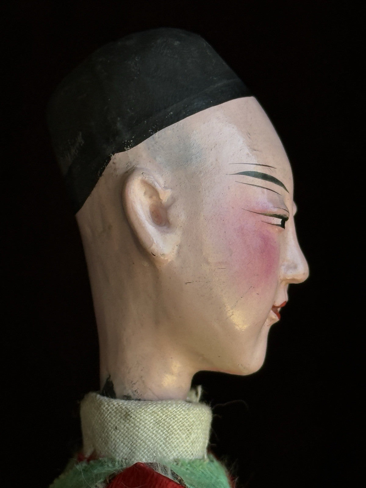 Pair of Vintage 10” Chinese Opera Qing Dynasty Dolls