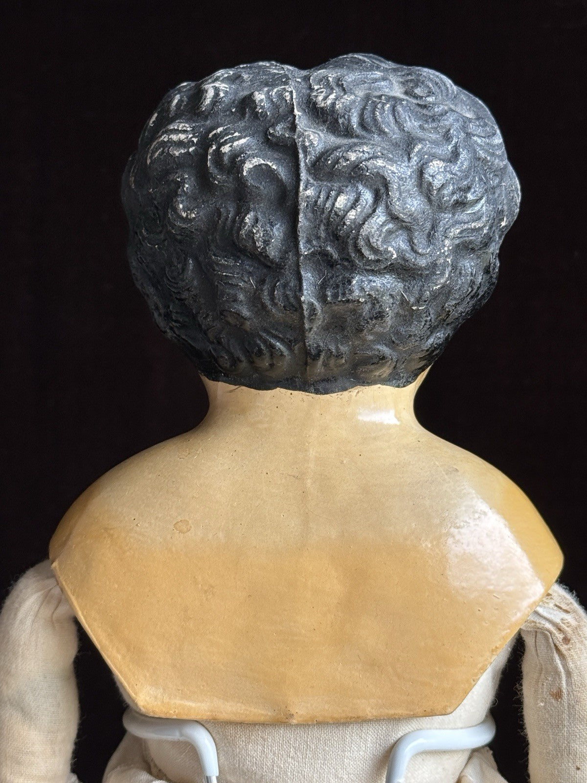 Antique German 20.5” Papier Mache Shoulder Head Cloth Body Doll