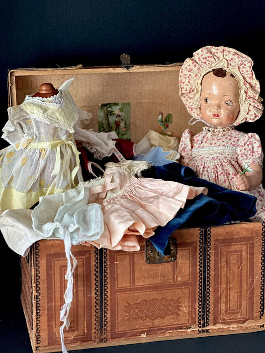 Rare Original Vintage 1946 Composition 16” Terri Lee Doll Multiple Outfits