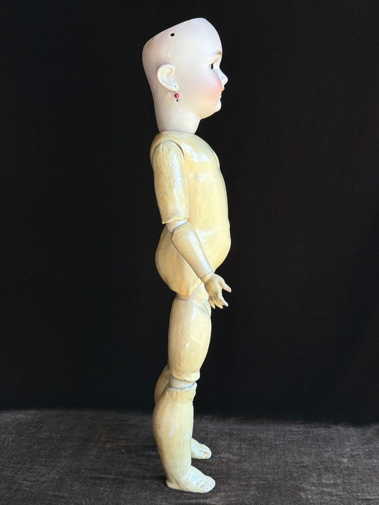 Rare Antique German 24" C.M. Bergmann and Simon Halbig Eleonore Bisque Head Doll