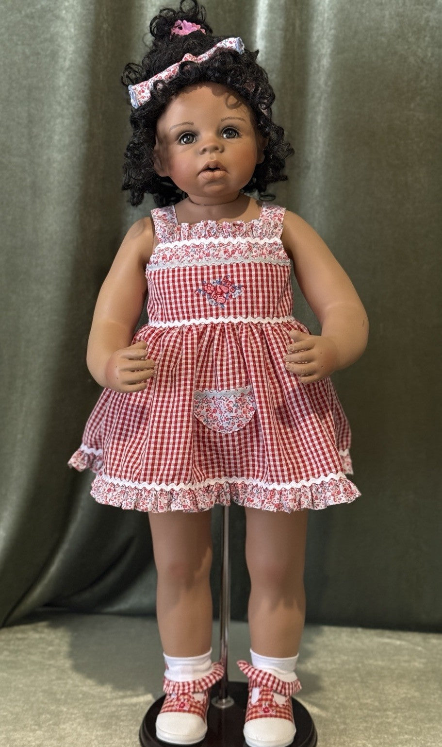 Collectible Porcelain 29” AA Doll “Misha ” by Monika Levenig LE 750 Tag/COA