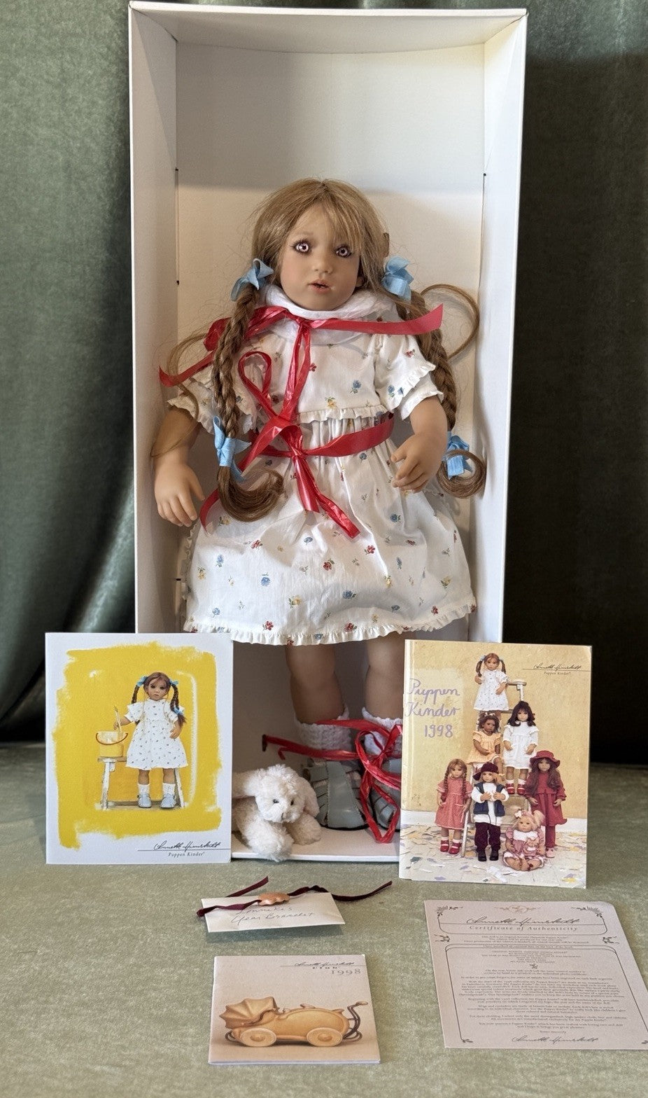 MIB Vinyl Annette Himstedt 24” Doll “Lonneke” 1998 Box/COA/Tag