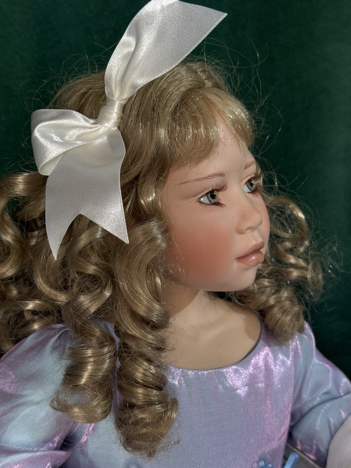 Collectible Porcelain 27” Doll “Sky” by Christine Orange Tag