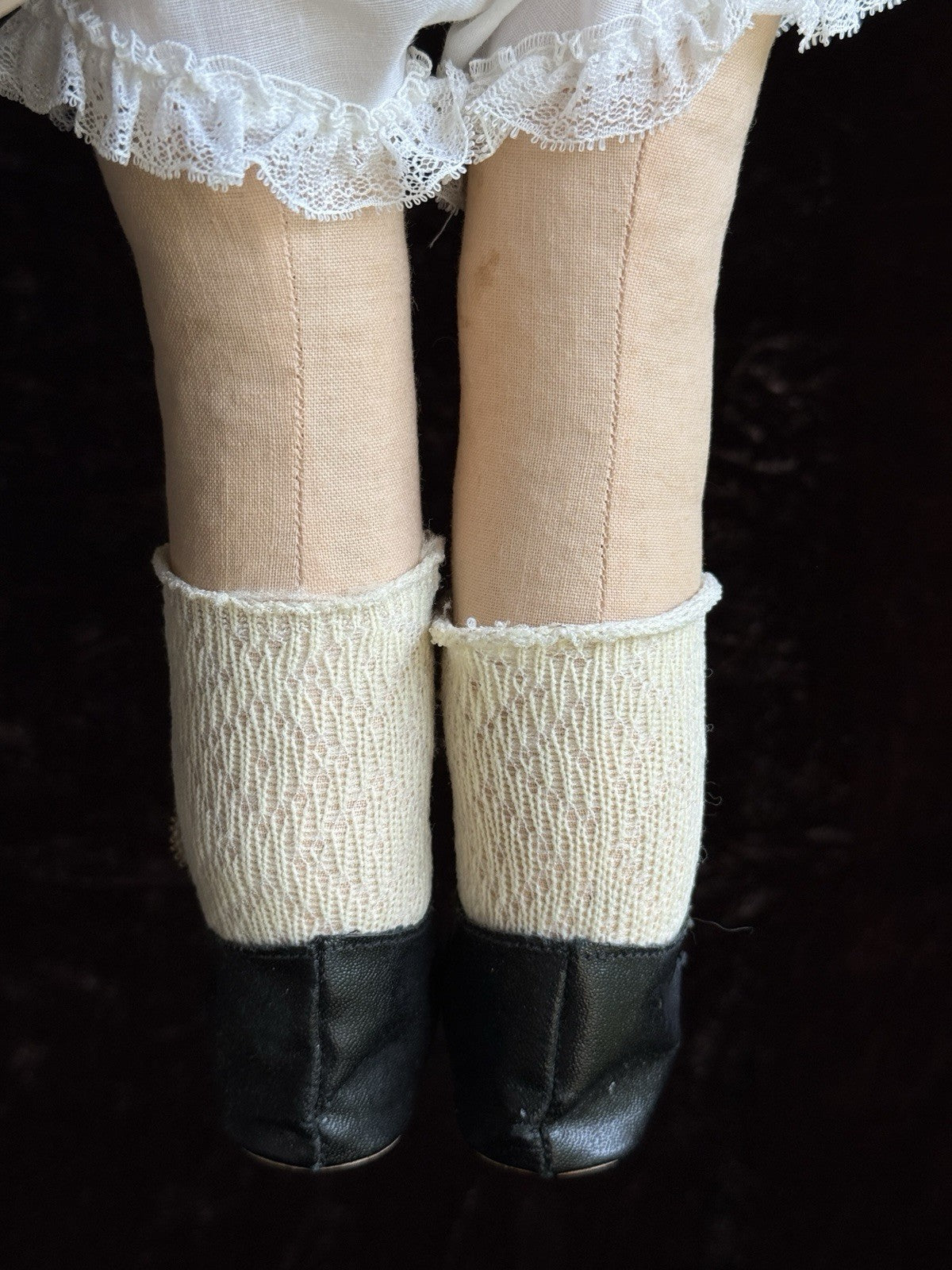 Vintage French 19” Raynal Cloth Character Doll
