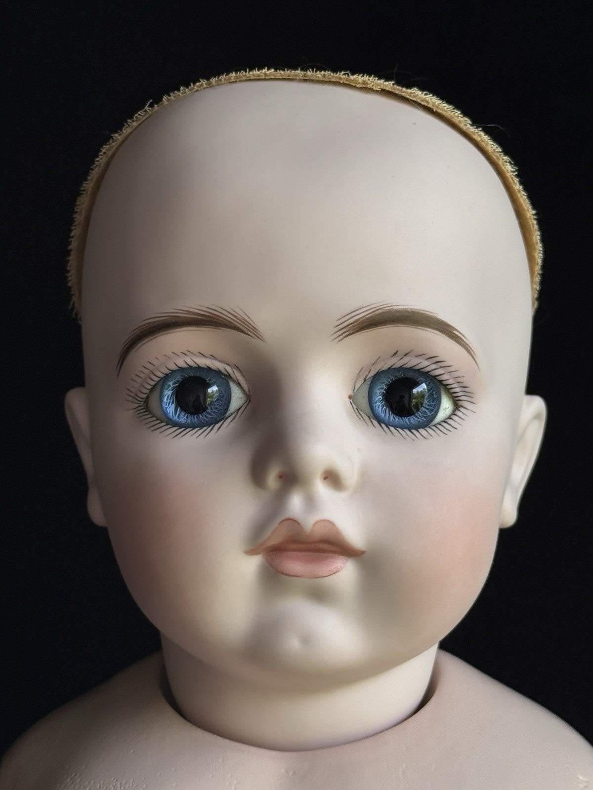 Large Porcelain Composition 29” Reproduction of Antique French Bru Jne Doll