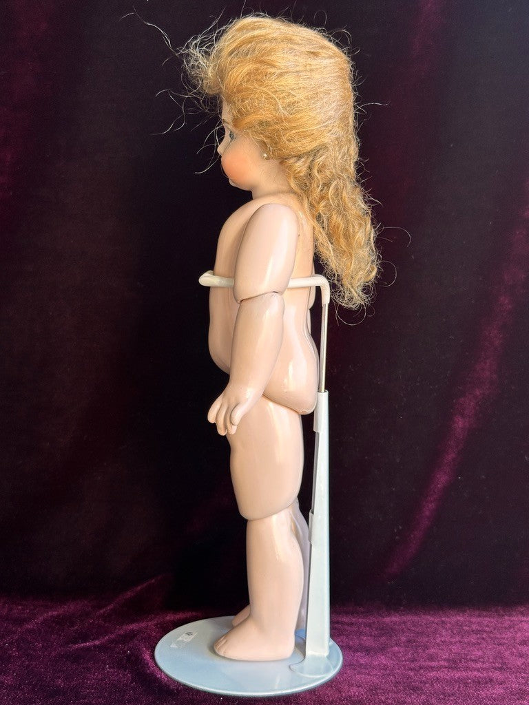 Vintage Porcelain Composition 12.5” Reproduction of Antique French Bru Jne Doll