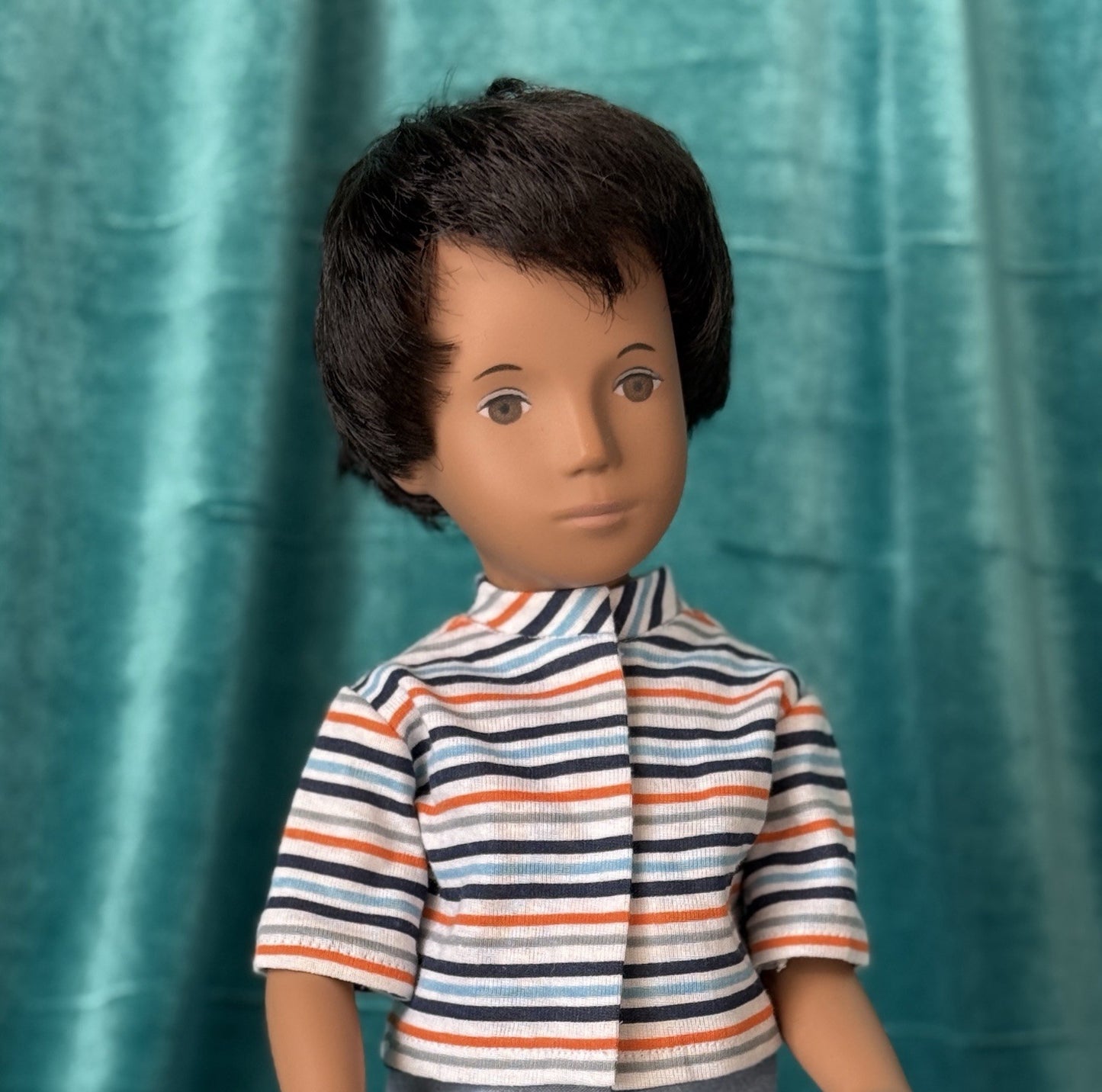 Collectible England Vinyl Sasha Gregor Brunette Boy Doll; Redressed