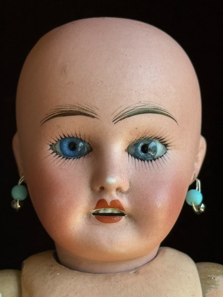 Antique French 11.5” Leon Prieur Mon Cheri Bleuette-size Bisque Head Doll