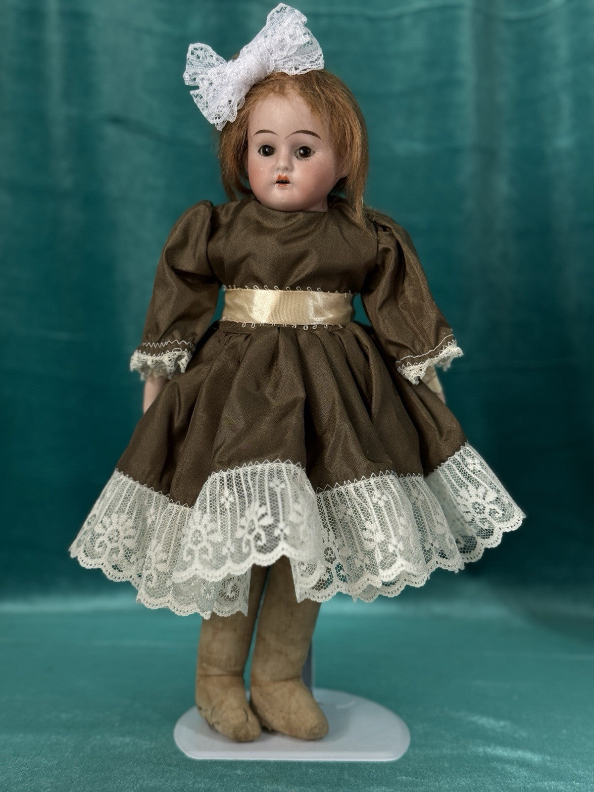 Lot Of 3 Small Antique German Bisque Head Dolls