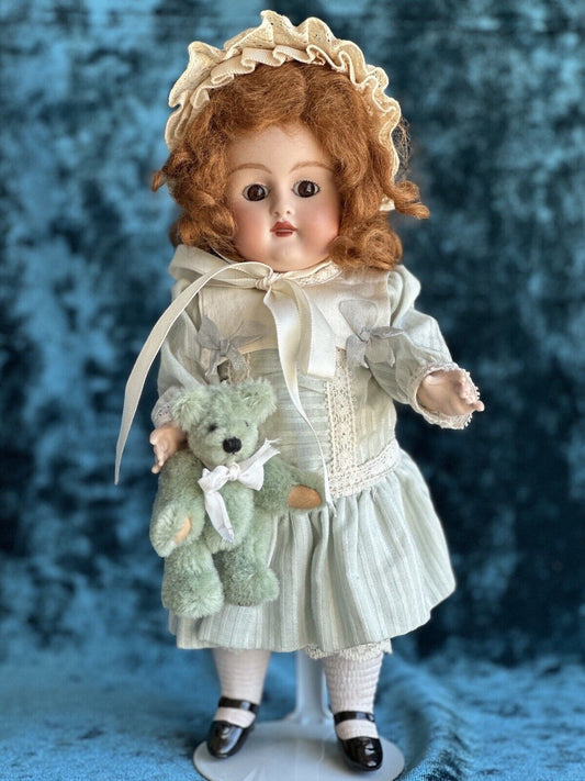 All Porcelain 9.5” Reproduction of Antique German Kestner Mignonette Doll