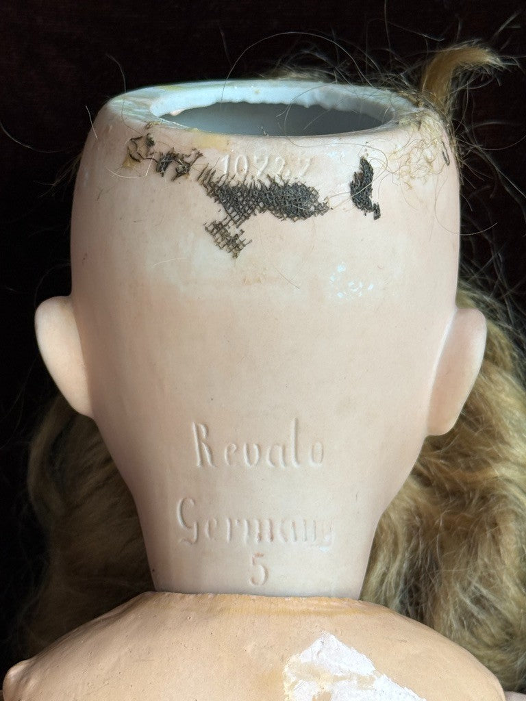 Antique German 18” Gebrüder Ohlhaver Revalo 10727 Bisque Head Doll