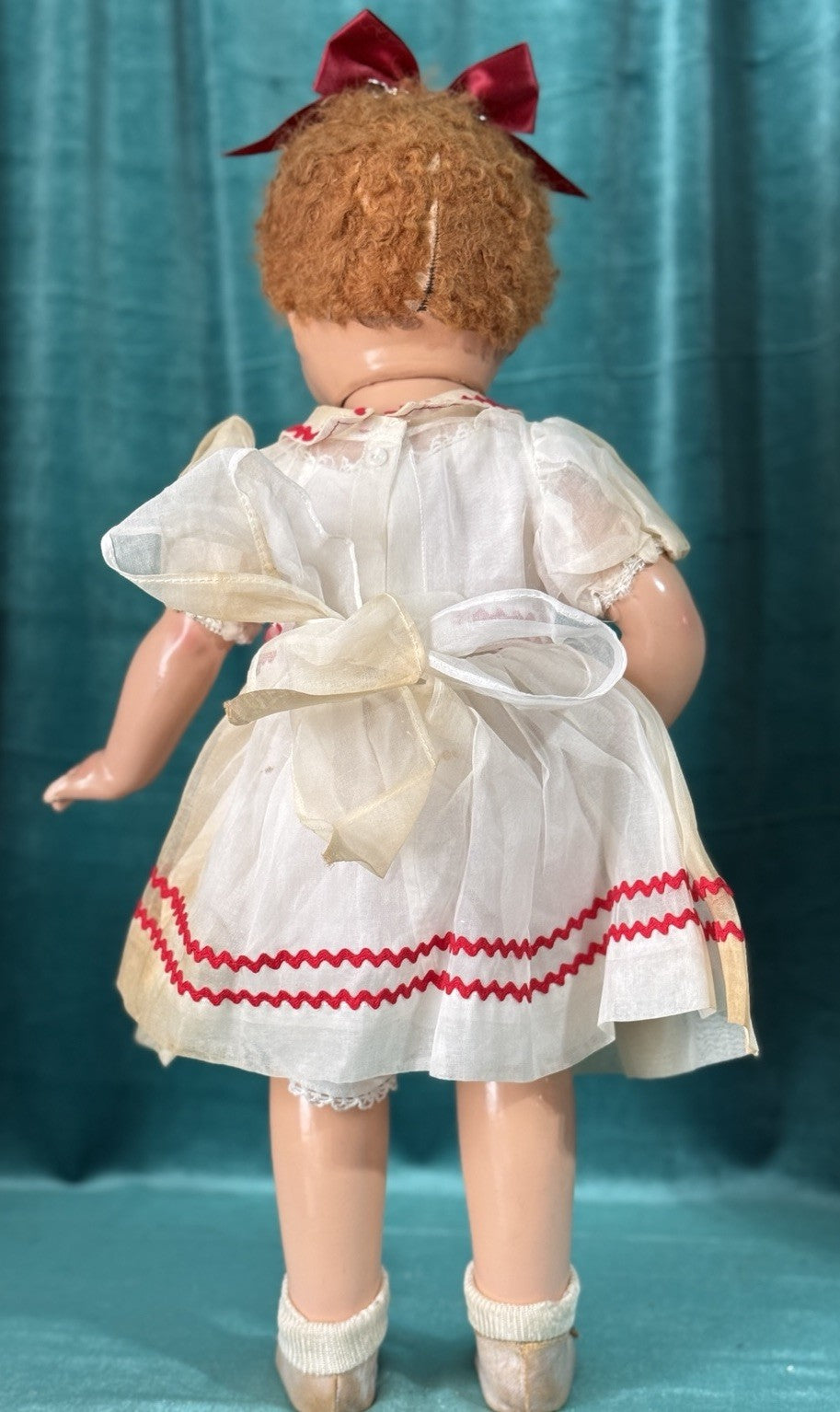 Rare Antique 1928 Effanbee Composition Patsy Ann doll 18” Doll Caracul Hair