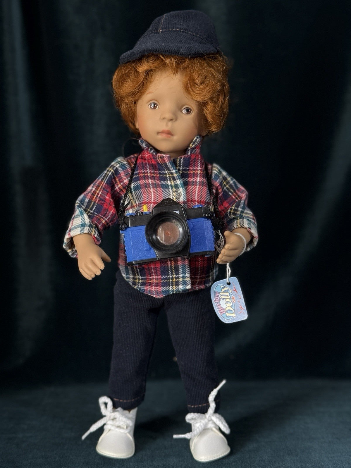 White Balloon Sylvia Natterer Bye Bye Dolly 14” Boy Doll Box/Accessories/Tag