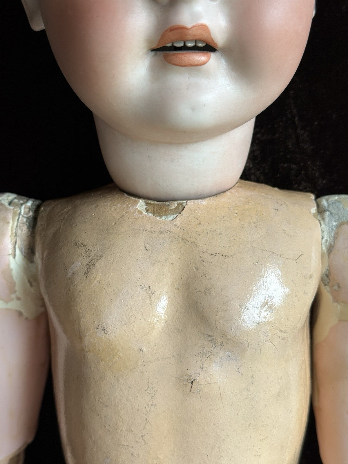 Antique German 28.5” Max Handwerk Bebe Elite 286 Bisque Head Doll