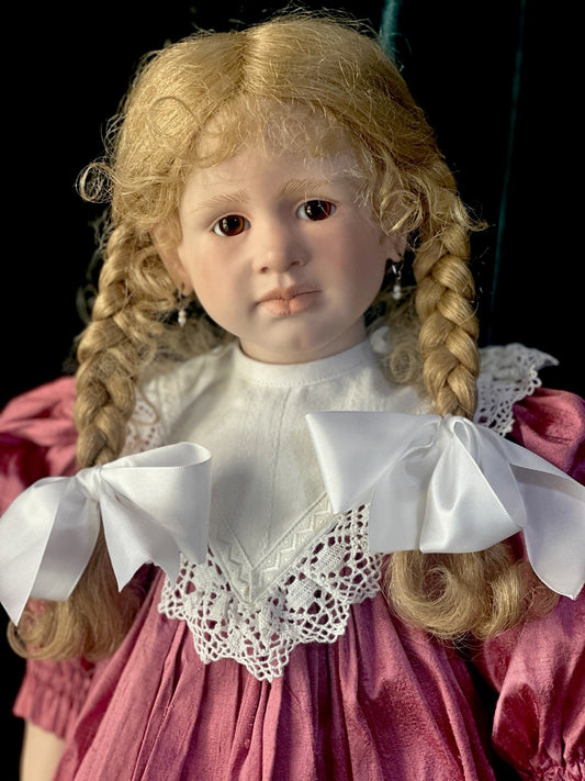 Collectible Artist 26” Porcelain Doll “Allena” by Ruth Treffeisen LE 100 COA