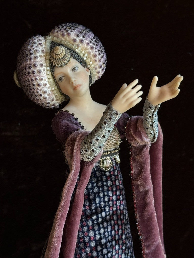 OOAK UFDC Artist Stephanie Blythe Porcelain 10" Lady Oursin Doll Figurine