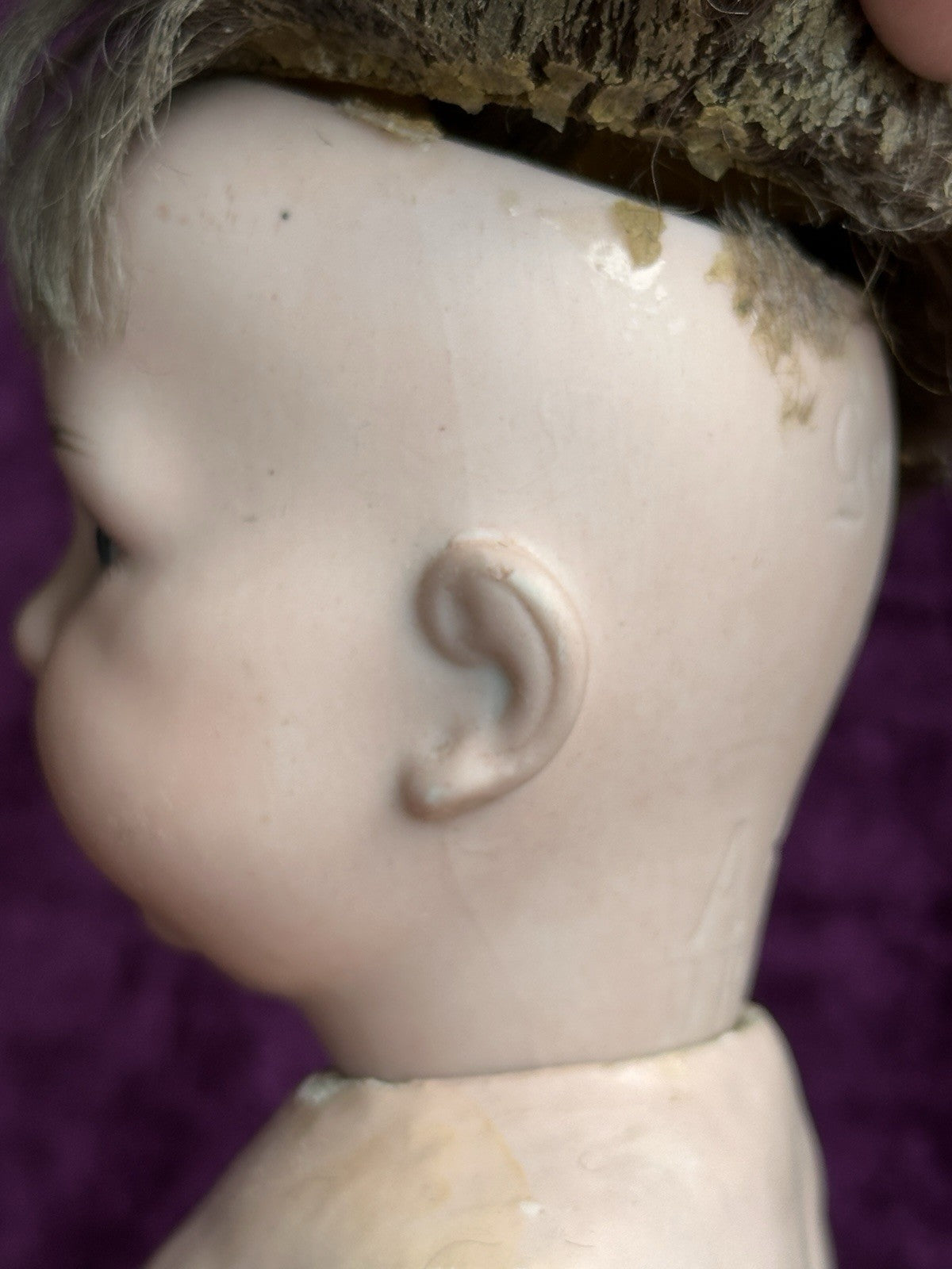 Antique German 11” Armand Marseille 980 Bisque Head Character Baby Doll