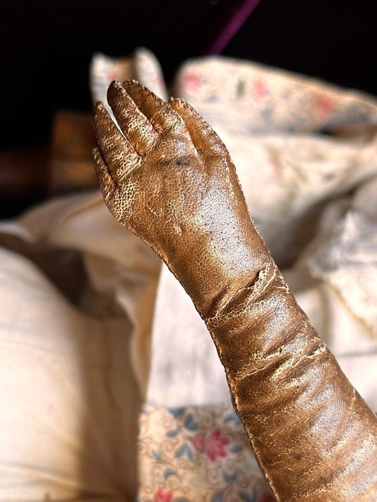 Large Antique German 26.5” Kestner Flat Top China Shoulder Head Doll