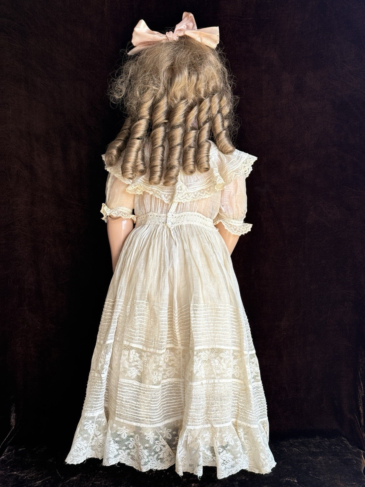 Large Antique German 30” Kestner 164 Bisque Head Doll
