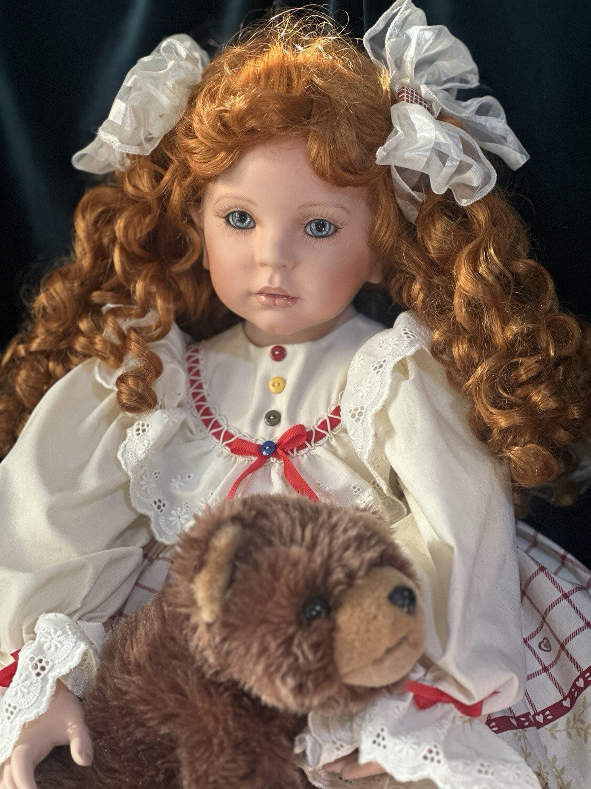 Large 29” Porcelain Doll “Abbie” by Donna Rubert LE 1000 Tag/Toy