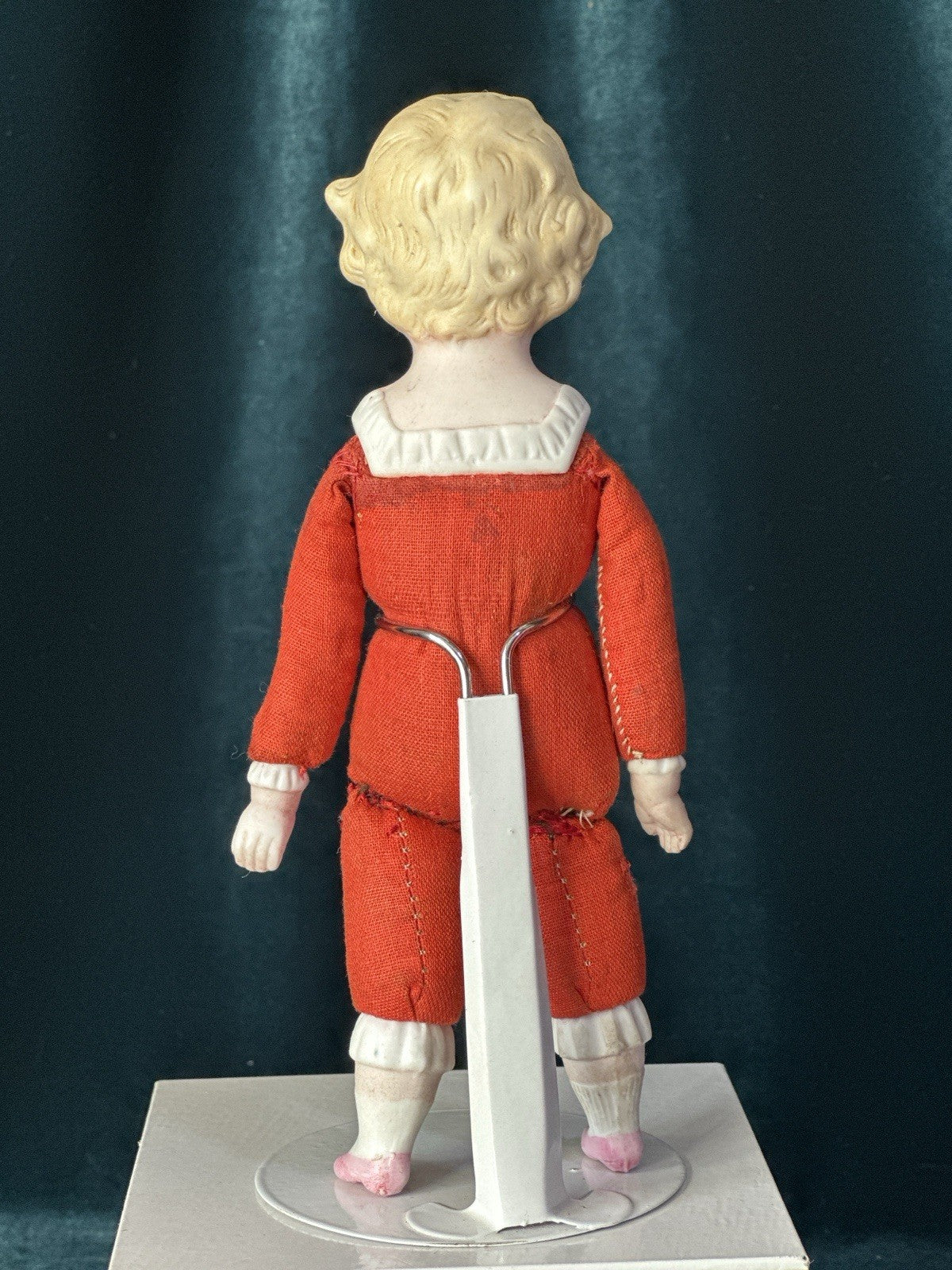 Antique German Hertwig (?) 7 1/2” Bisque Shoulder Head Doll