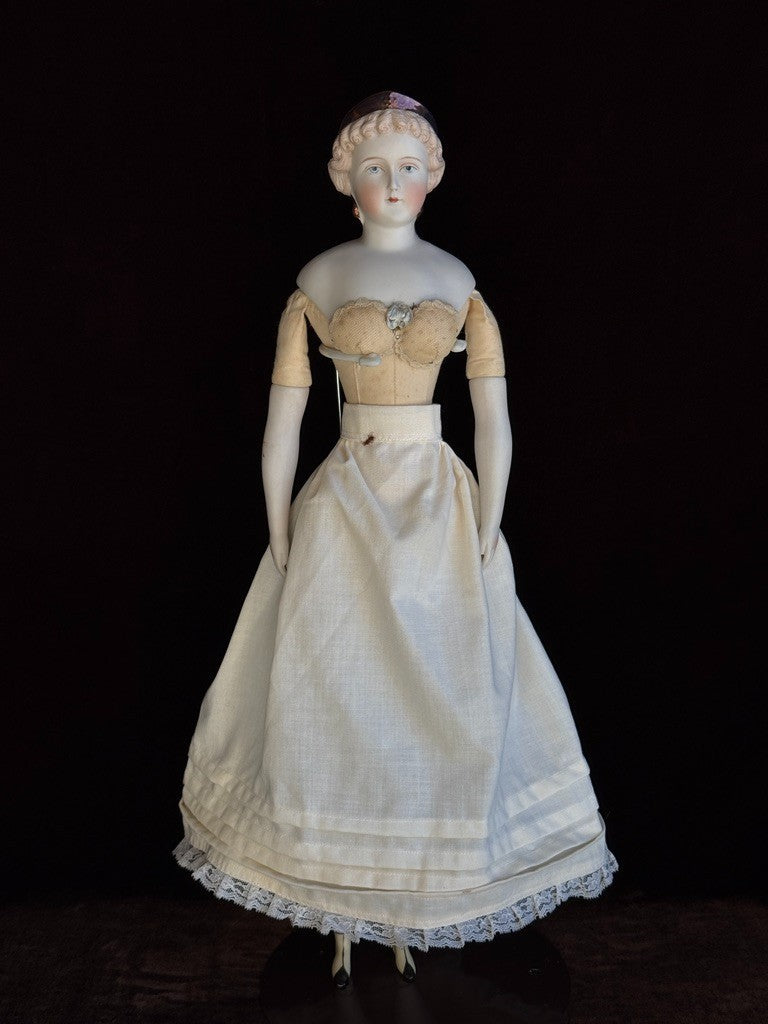 Vintage 19” Ruth Bartlome Porcelain Reproduction of Parian Fashion Lady Doll